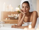 head resting relaxing spa salon